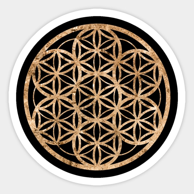 Gold Geometric Glyph Mandala Sigil Rune Sign Seal  -  233 Sticker by Holy Rock Design